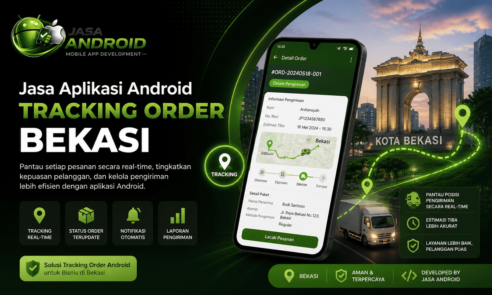 Jasa Aplikasi Android Tracking Order Bekasi: Solusi Modern untuk Monitoring Pesanan Secara Real-Time